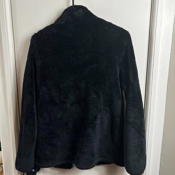 Fila black soft fleece full zip jacket with pockets. Sz M - Picture 4 of 7